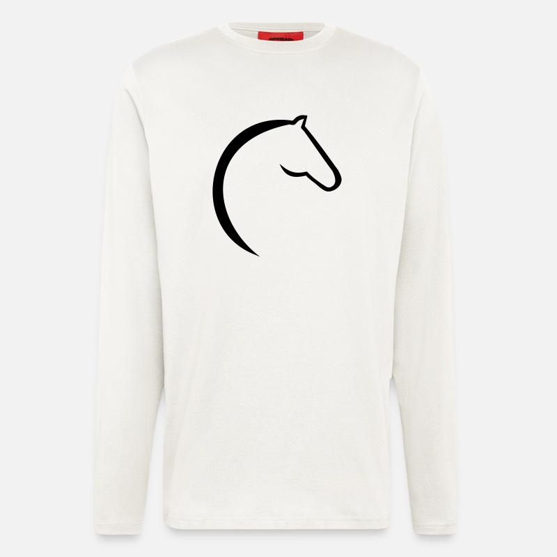 Cheval - Manches longues bio décontracté fabriqué en UE - OFF WHITE