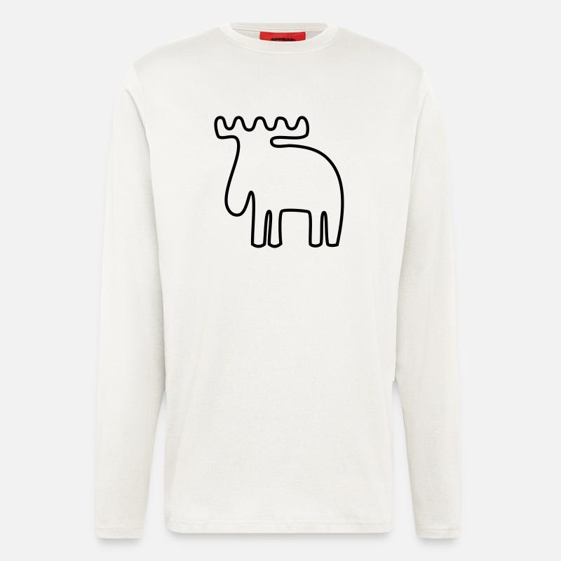 Elch - Langarmshirt - made by SPREAD  - OFF WHITE