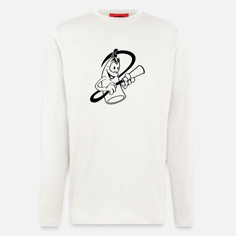 extinctoon - Manches longues bio décontracté fabriqué en UE - OFF WHITE