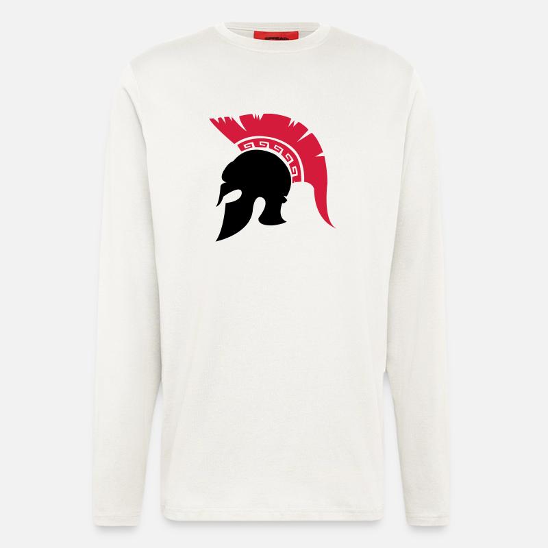 sparta_helm_02 - Langarmshirt - made by SPREAD  - OFF WHITE