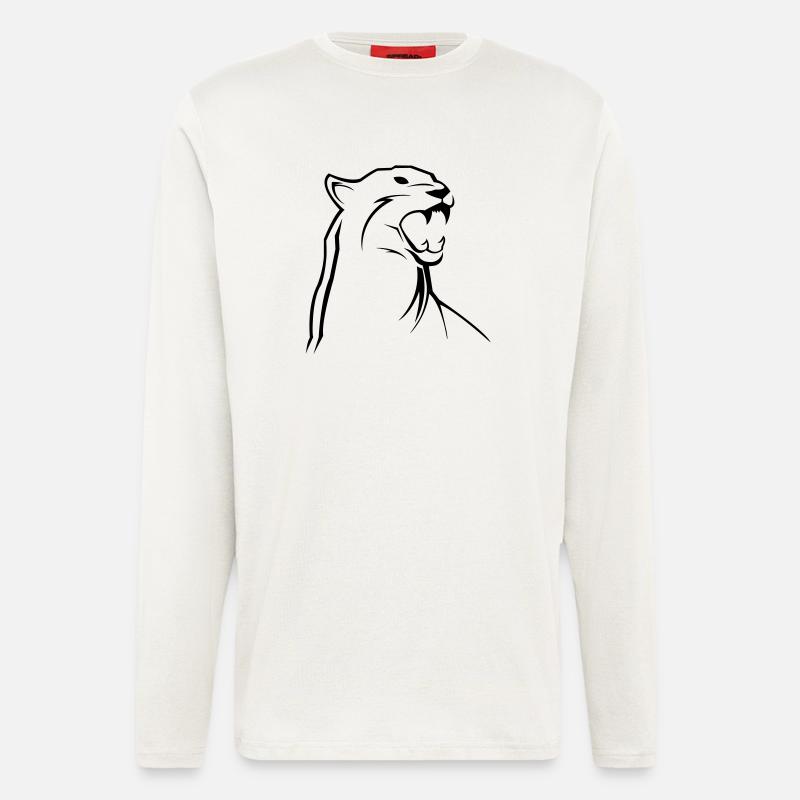 panther_01 - Langarmshirt - made by SPREAD  - OFF WHITE