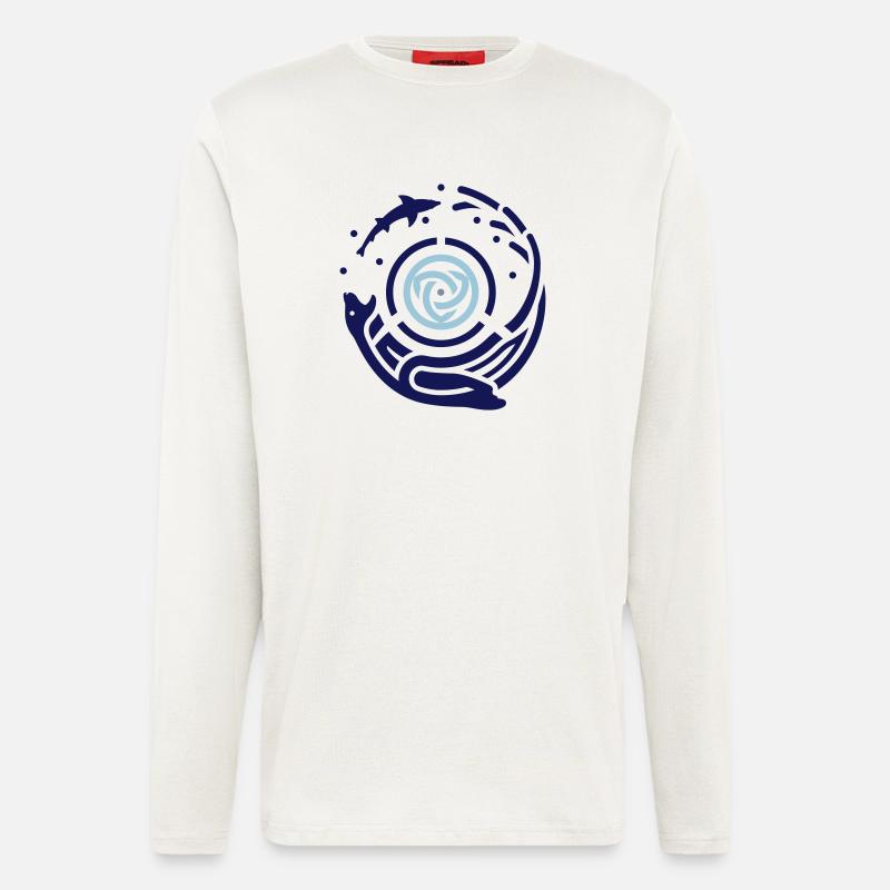 Tribal sealion - Langarmshirt - made by SPREAD  - OFF WHITE