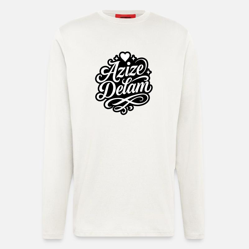 Azize Delam Amour persan - Manches longues bio décontracté fabriqué en UE - OFF WHITE