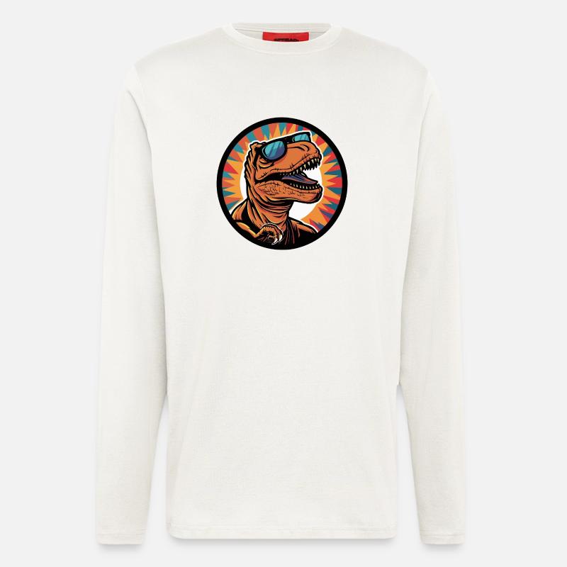 Dinosaur T-Rex Cool Comic - Longsleeve - made by SPREAD  - OFF WHITE
