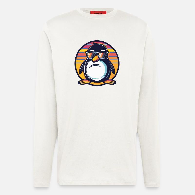 Penguin Comic Cool - Longsleeve - made by SPREAD  - OFF WHITE