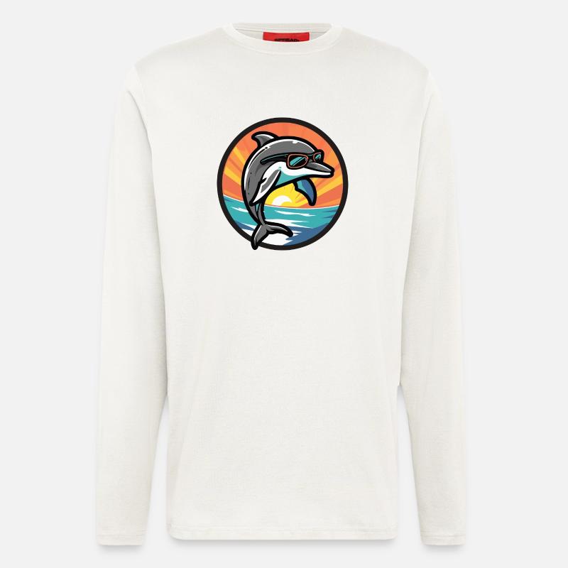 Dolphin Cool Comic - Longsleeve - made by SPREAD  - OFF WHITE