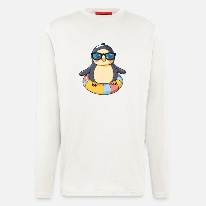 Penguin Comic Cool - Longsleeve - made by SPREAD  - OFF WHITE