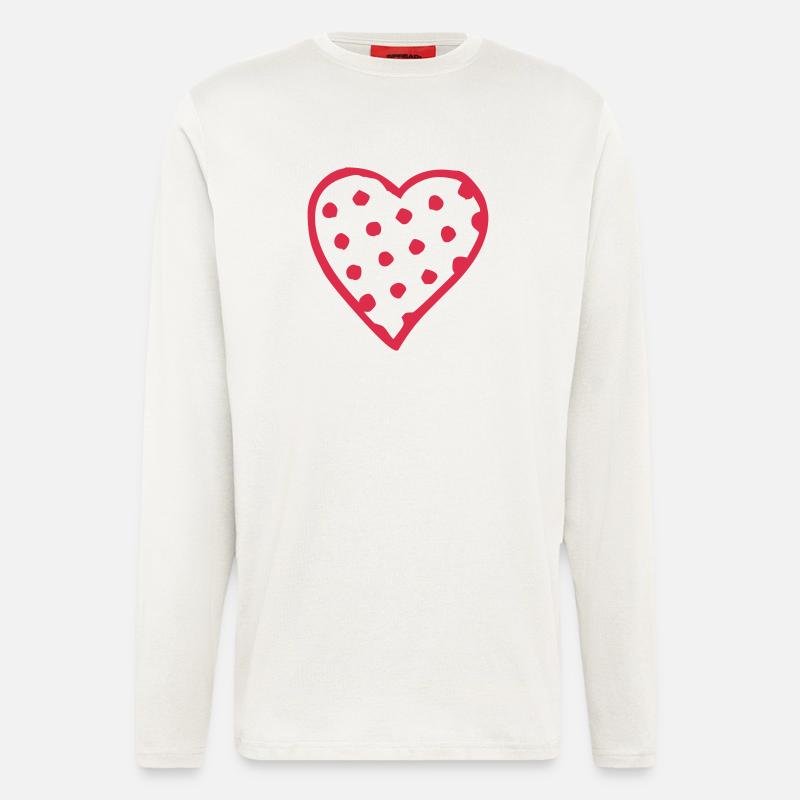 punktherz - Langarmshirt - made by SPREAD  - OFF WHITE