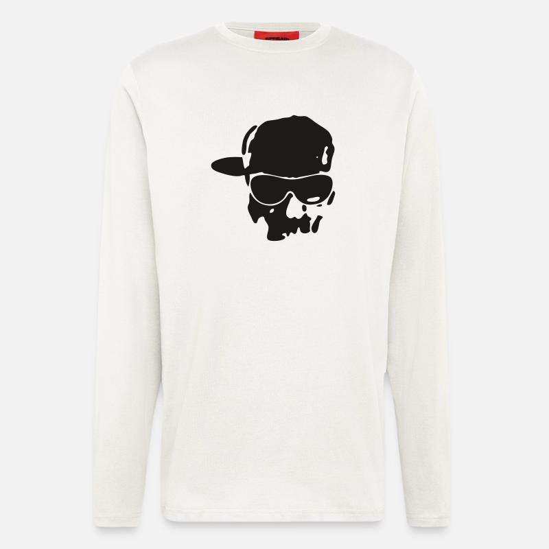 Rapper Skull - Langarmshirt - made by SPREAD  - OFF WHITE