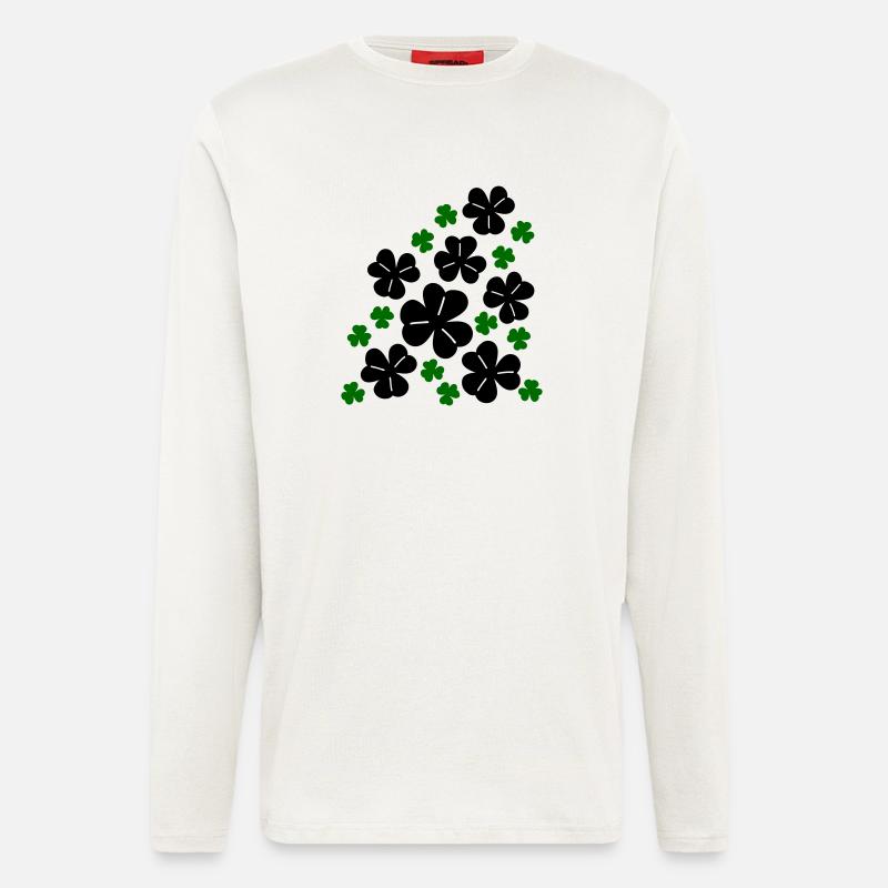 Kleeblätter - Langarmshirt - made by SPREAD  - OFF WHITE