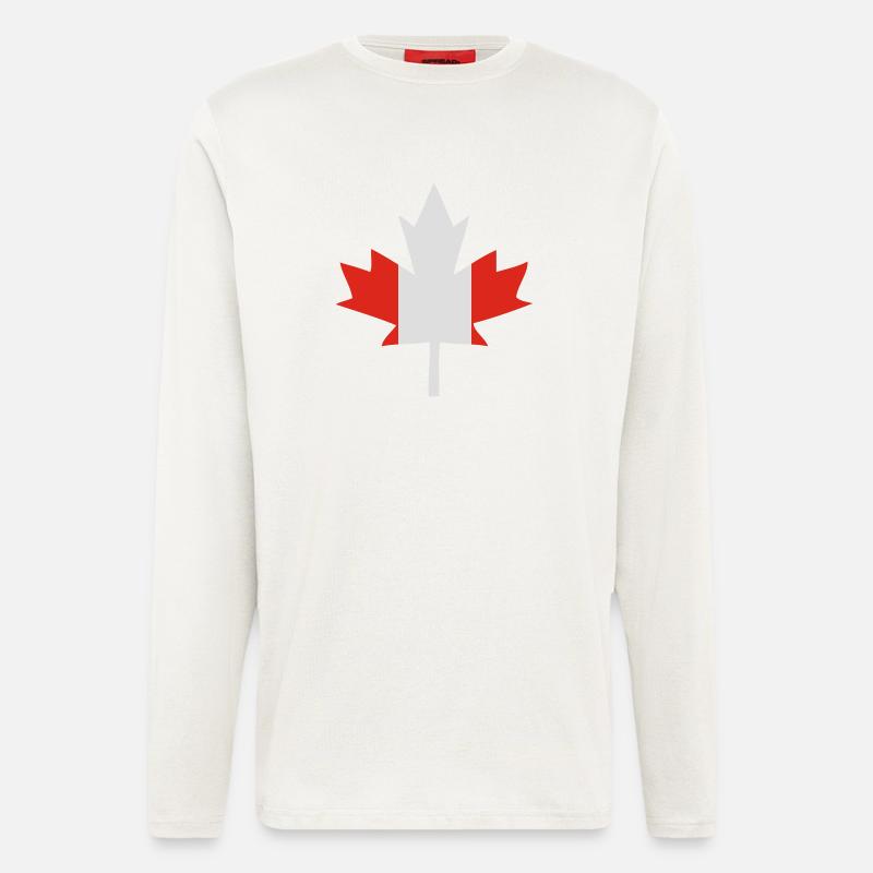 Canada - Manches longues bio décontracté fabriqué en UE - OFF WHITE