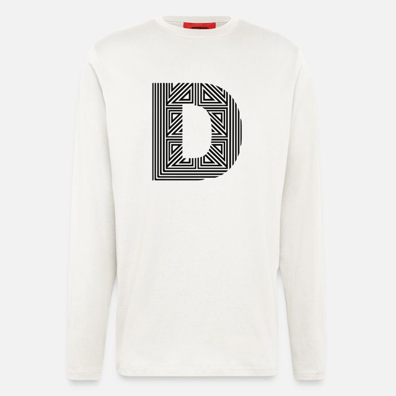 Buchstabe D - Langarmshirt - made by SPREAD  - OFF WHITE