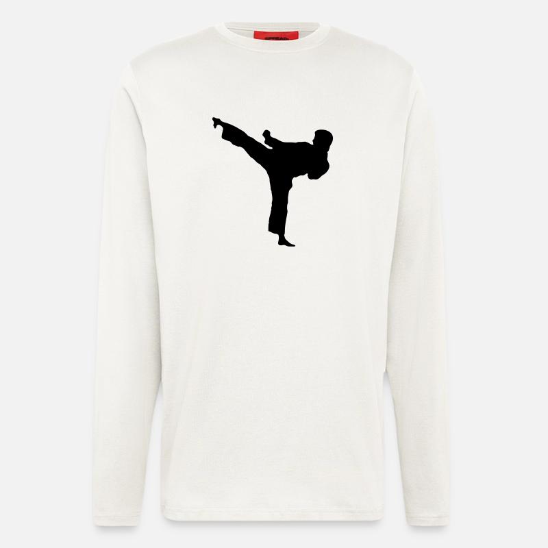 Highkick nach links - Langarmshirt - made by SPREAD  - OFF WHITE