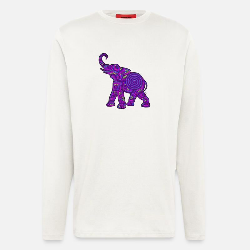 Elephant / Elephant - Violet - Longsleeve - made by SPREAD  - OFF WHITE