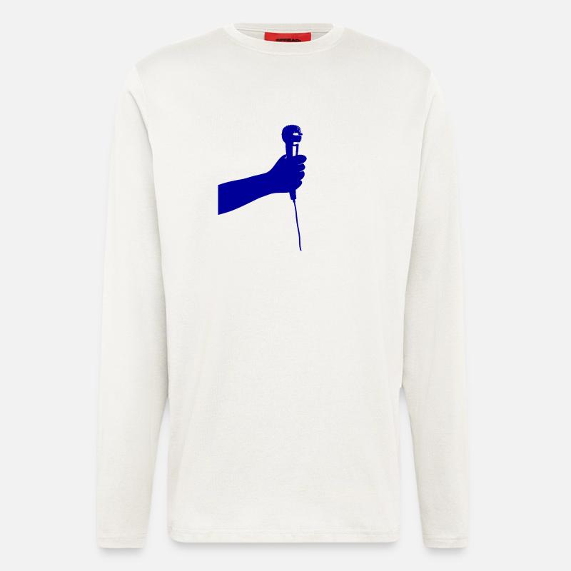 microphone (blue) - Longsleeve - made by SPREAD  - OFF WHITE