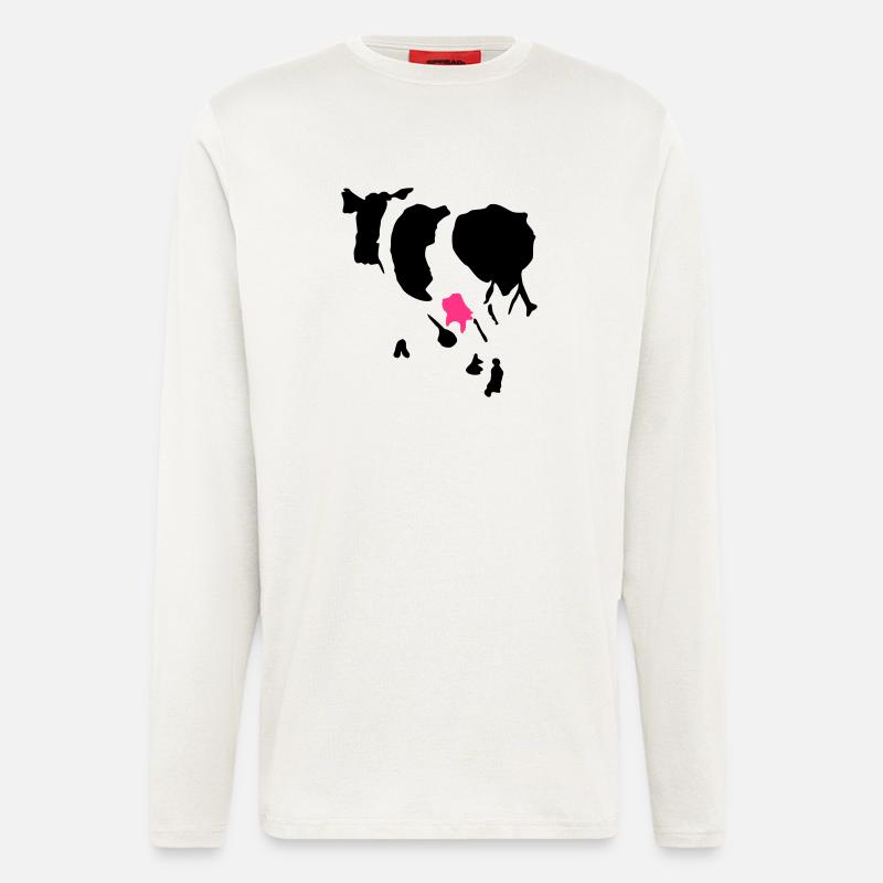 Die Kuh - Langarmshirt - made by SPREAD  - OFF WHITE