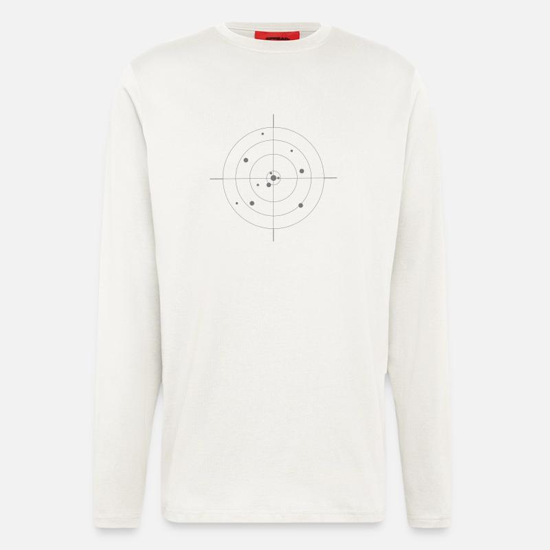 Zielscheibe mit Einschüssen - Langarmshirt - made by SPREAD  - OFF WHITE