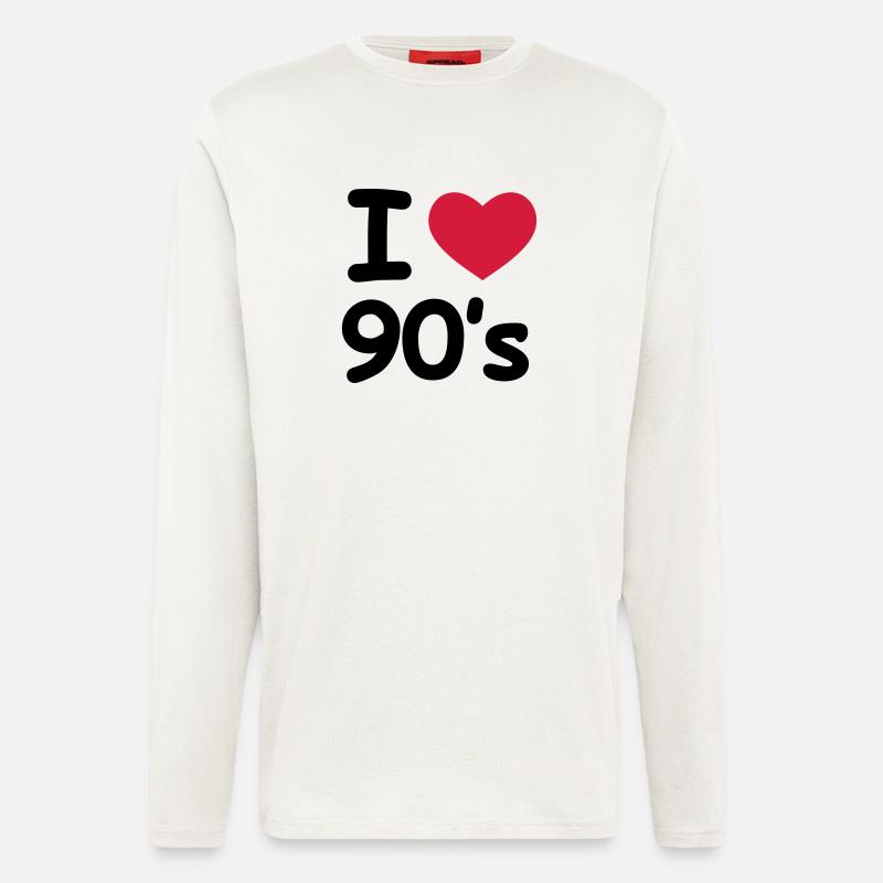 I Love 90's - Langarmshirt - made by SPREAD  - OFF WHITE