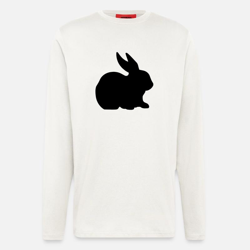 Bunny rabbit silhouette - Longsleeve - made by SPREAD  - OFF WHITE