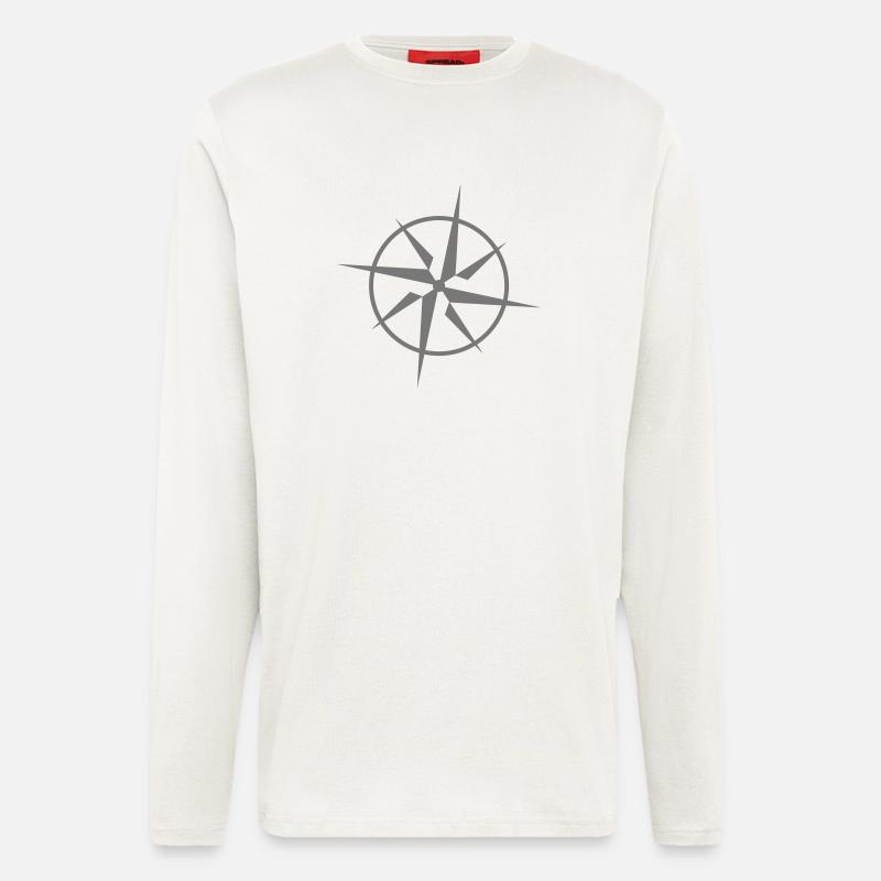 Kompass - Langarmshirt - made by SPREAD  - OFF WHITE