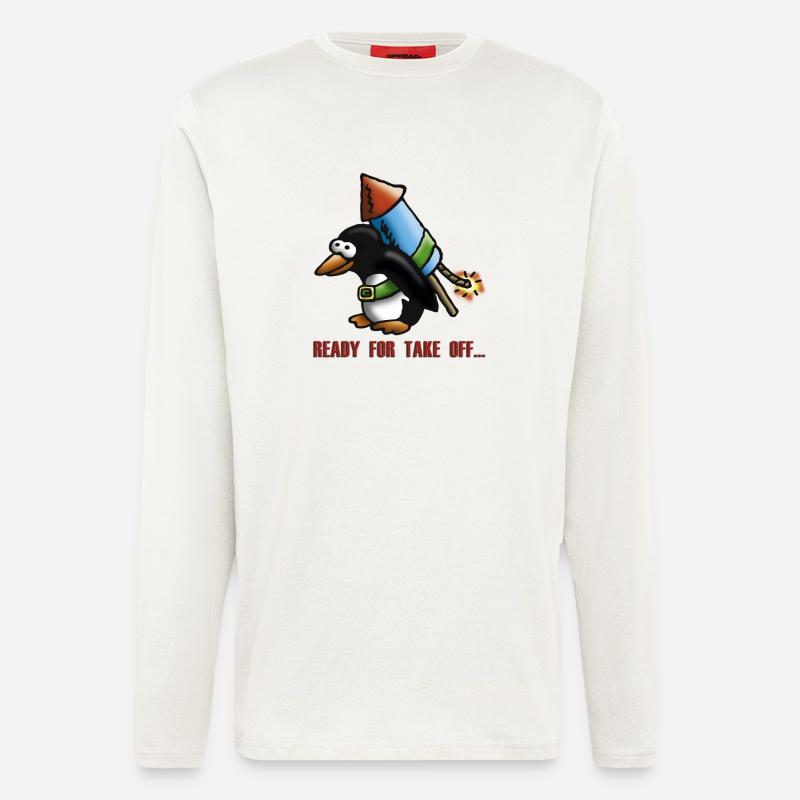 rocket_pinguin_e - Longsleeve - made by SPREAD  - OFF WHITE