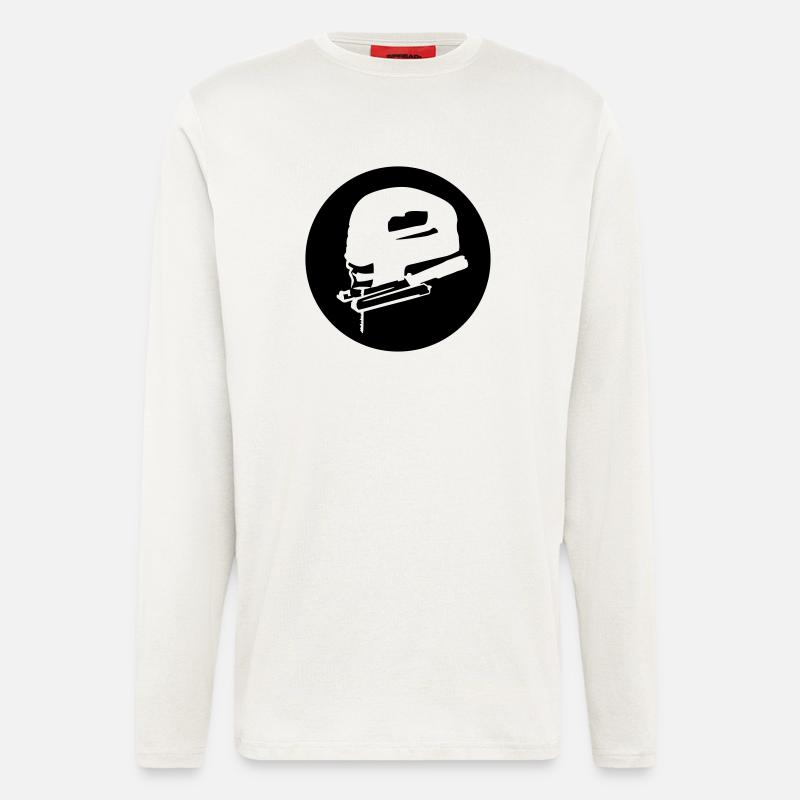 Stichsäge - Langarmshirt - made by SPREAD  - OFF WHITE