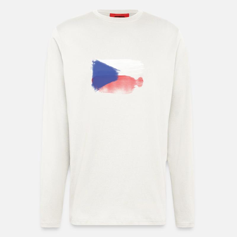 Tschechische flagge - Langarmshirt - made by SPREAD  - OFF WHITE