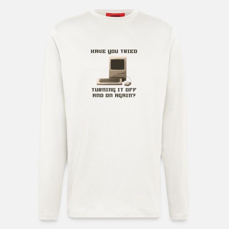 Computer off and on again - Longsleeve - made by SPREAD  - OFF WHITE