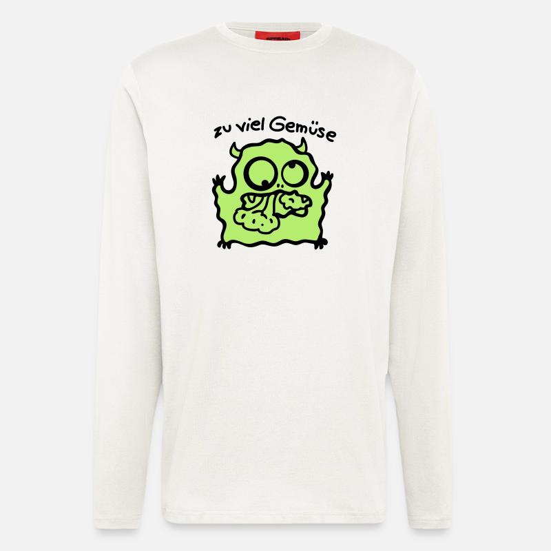 zu viel Gemüse - Langarmshirt - made by SPREAD  - OFF WHITE