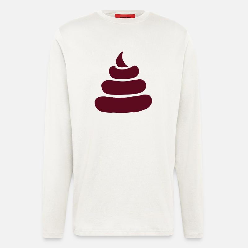 Shit, Häufchen Illustration - Langarmshirt - made by SPREAD  - OFF WHITE