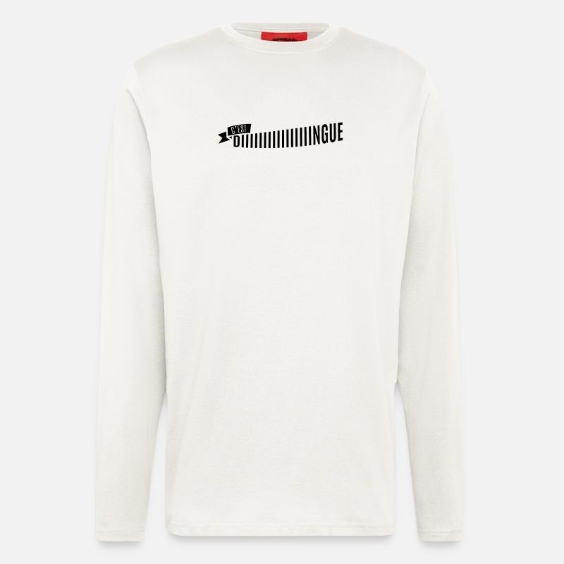 C'est diiiiingue - Manches longues bio décontracté fabriqué en UE - OFF WHITE