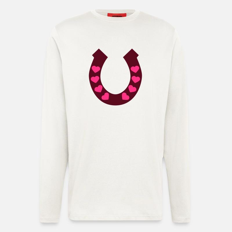 hufeisen_2c - Langarmshirt - made by SPREAD  - OFF WHITE