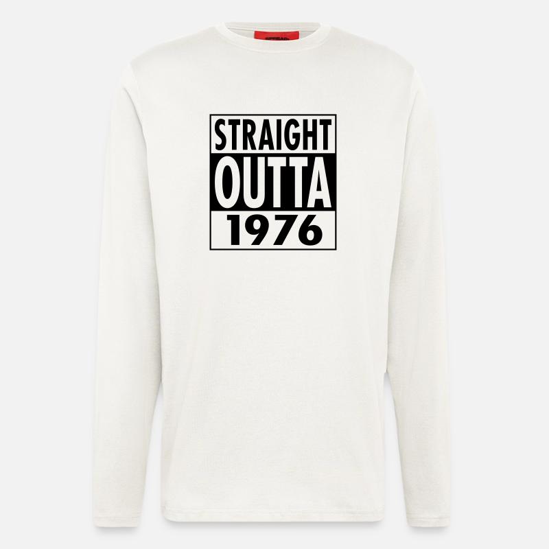 Straight Outta 1976 - Longsleeve - made by SPREAD  - OFF WHITE
