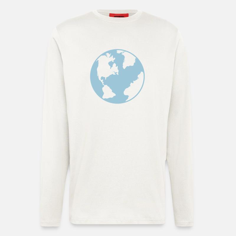 blauer planet - Langarmshirt - made by SPREAD  - OFF WHITE