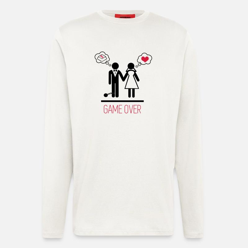Game over - Junggesellenabschied,Junggesellinnenab - Langarmshirt - made by SPREAD  - OFF WHITE