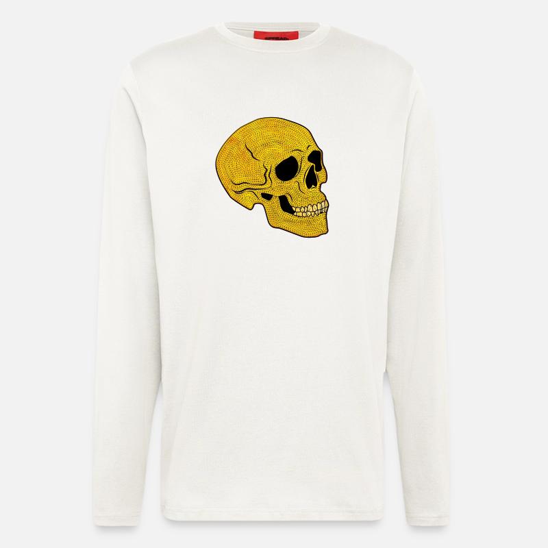 YellowSkull - Langarmshirt - made by SPREAD  - OFF WHITE