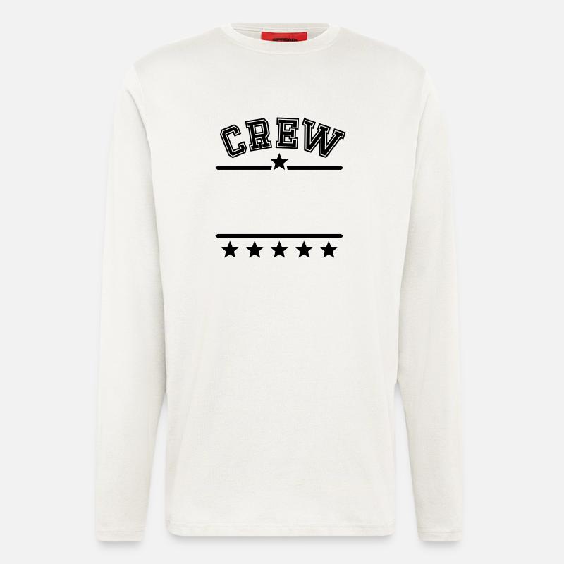Dein Crew Dein Text - Langarmshirt - made by SPREAD  - OFF WHITE