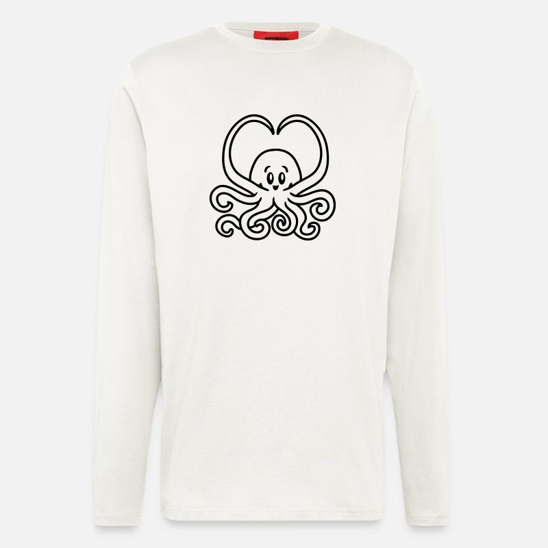 Squid heart - line - Longsleeve - made by SPREAD  - OFF WHITE