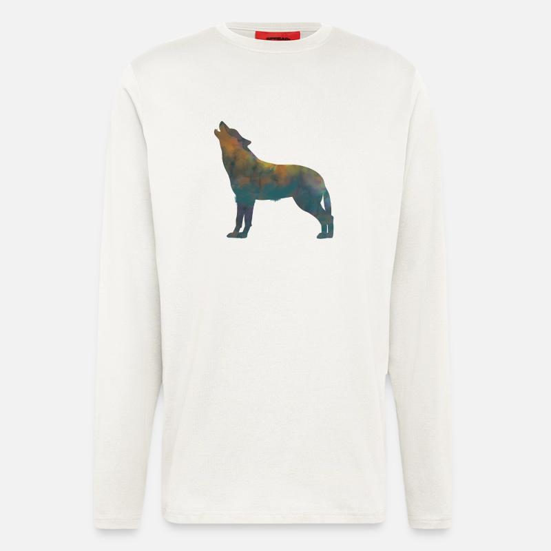 heulender Wolf - Langarmshirt - made by SPREAD  - OFF WHITE
