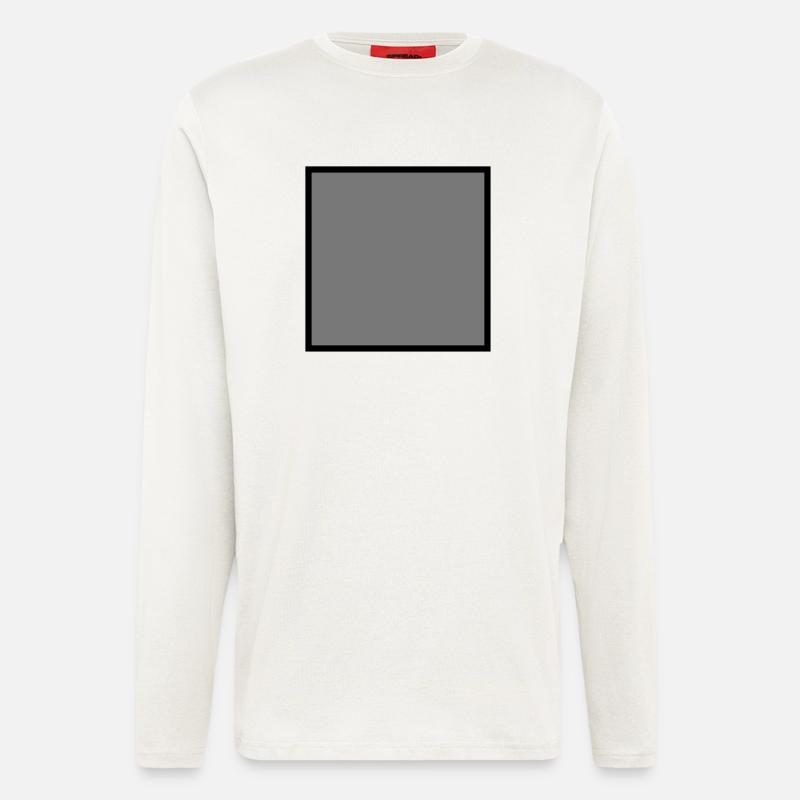 Quadrat grau gefüllt - Langarmshirt - made by SPREAD - OFF WHITE