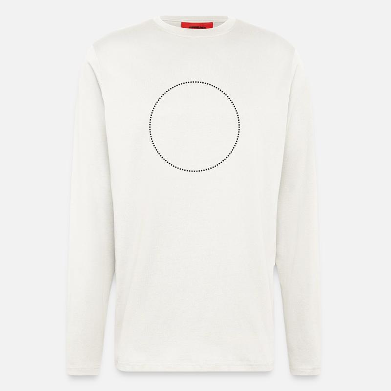 kreis gestrichelt - Langarmshirt - made by SPREAD  - OFF WHITE