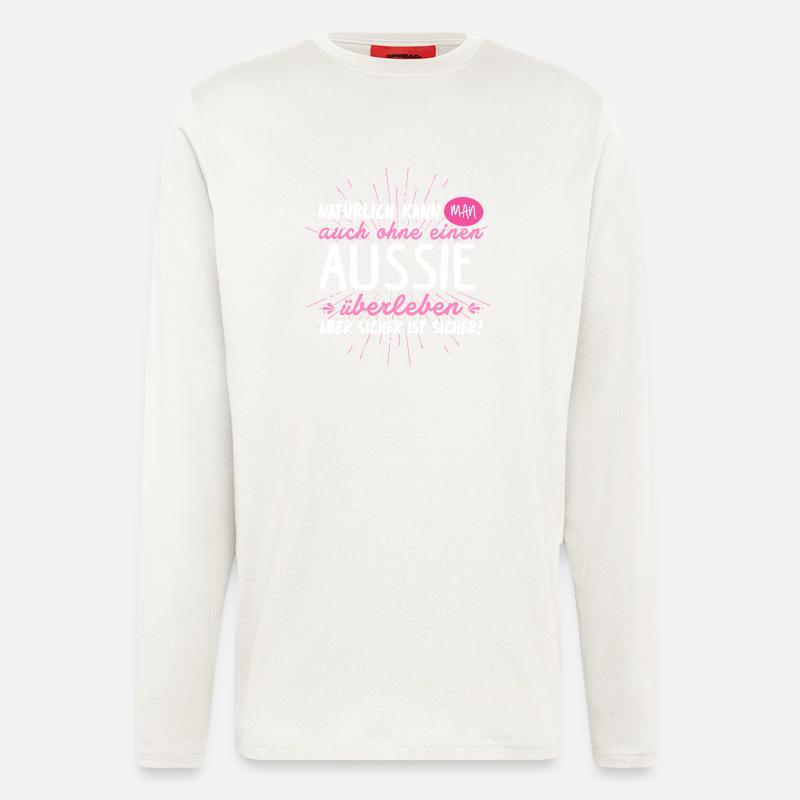 Niemals ohne AUSSIE - Langarmshirt - made by SPREAD - OFF WHITE