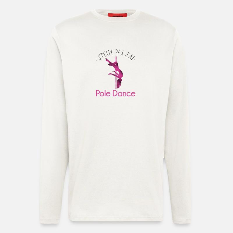 J'peux pas j'ai Pole Dance - Manches longues bio décontracté fabriqué en UE - OFF WHITE