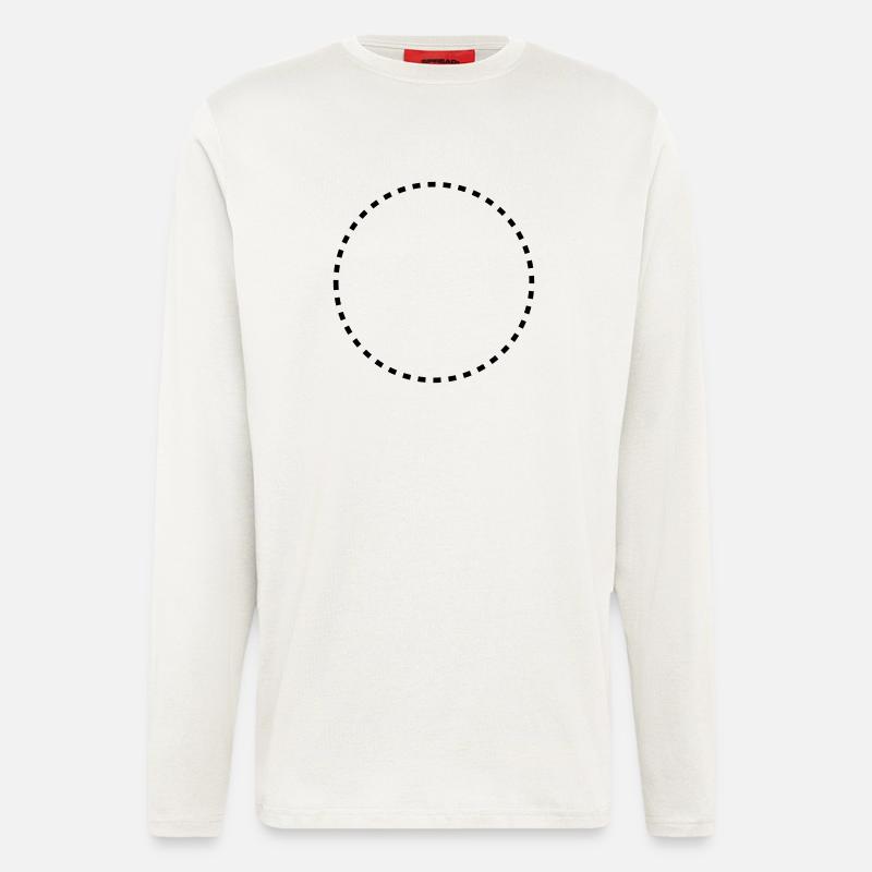 dashed_circle_1c - Langarmshirt - made by SPREAD  - OFF WHITE