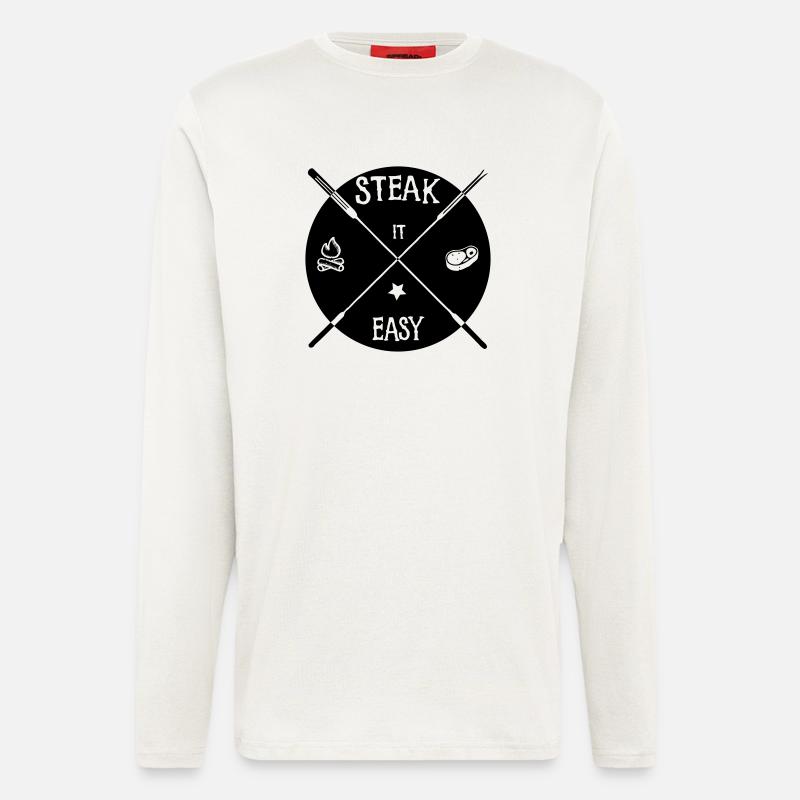 steak it easy_solid - Langarmshirt - made by SPREAD  - OFF WHITE