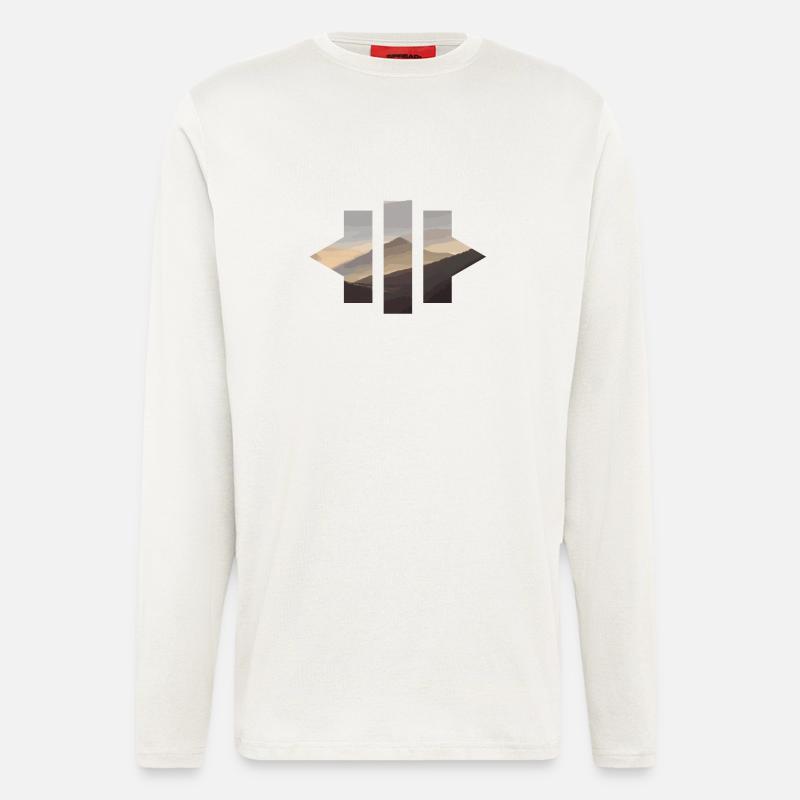 Geometric Mountains - Langarmshirt - made by SPREAD  - OFF WHITE