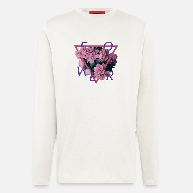 Flower Design - Langarmshirt - made by SPREAD  - OFF WHITE