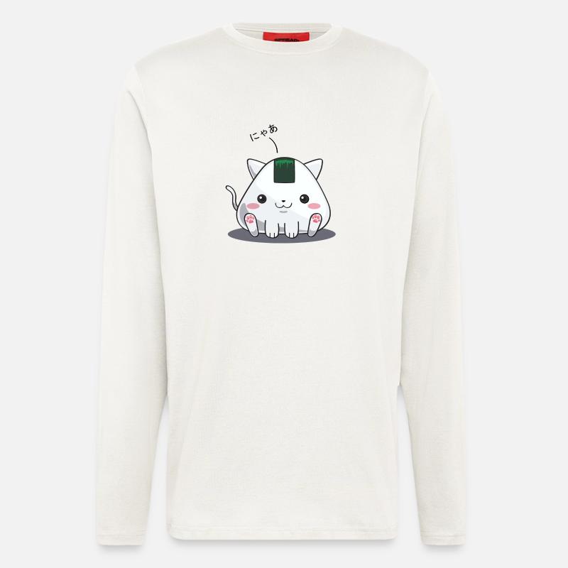 Onigiri - Katze nya - Langarmshirt - made by SPREAD  - OFF WHITE