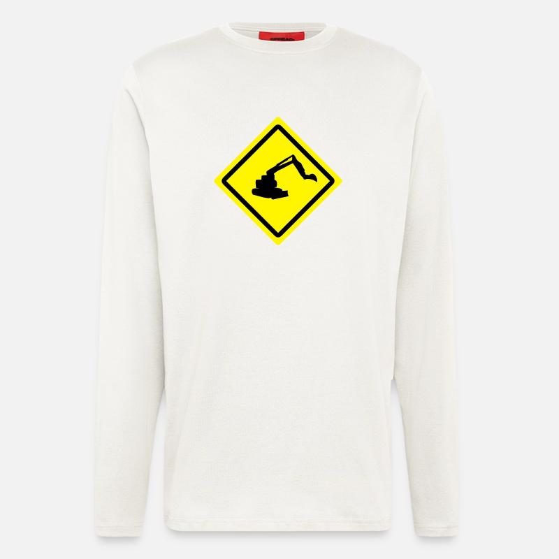 digger roadsign - Longsleeve - made by SPREAD  - OFF WHITE