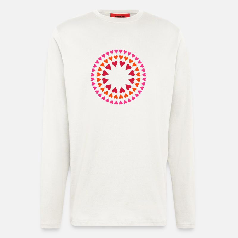 Herz - Mandala - Langarmshirt - made by SPREAD  - OFF WHITE